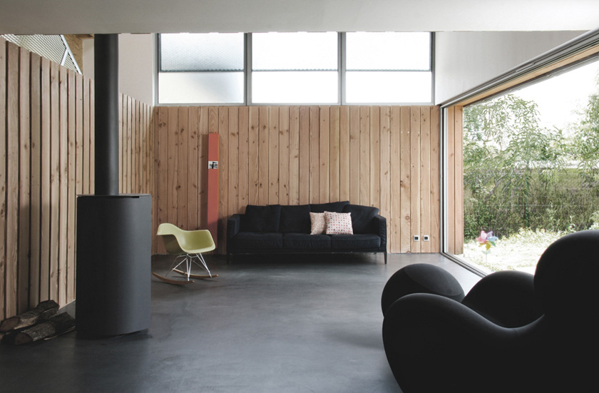 Atelier RVL architectes - Jean-Charles Liddell - MagicKub continuité de la cloison bois