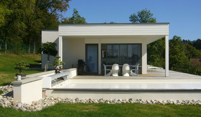 Brulet Stéphane architecture - Maison LAG98 - Terrasse et piscine