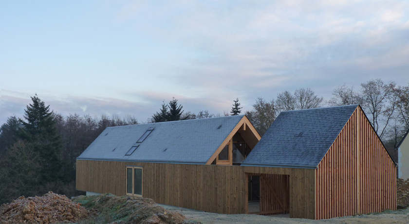 RVL architectes - Grange contemporaine - Accès sur cour