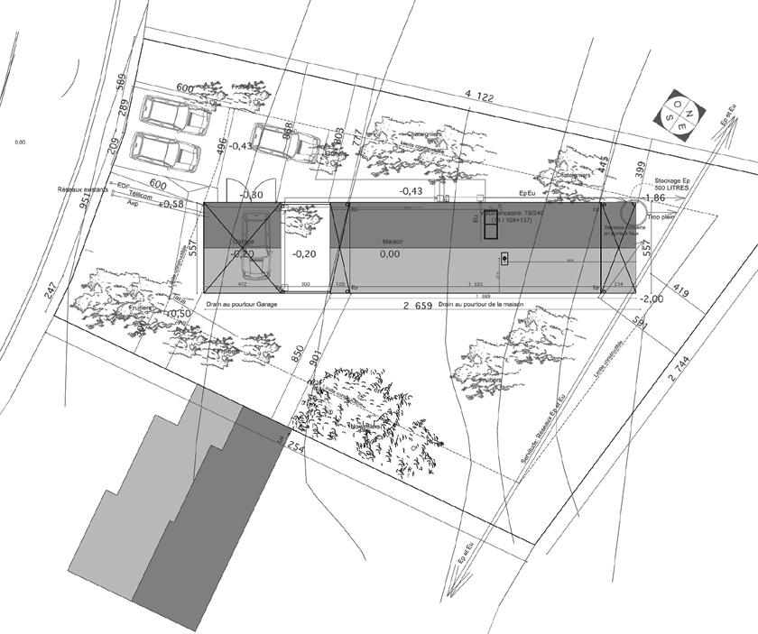 RVL architectes – Maison en bois – Plan de masse