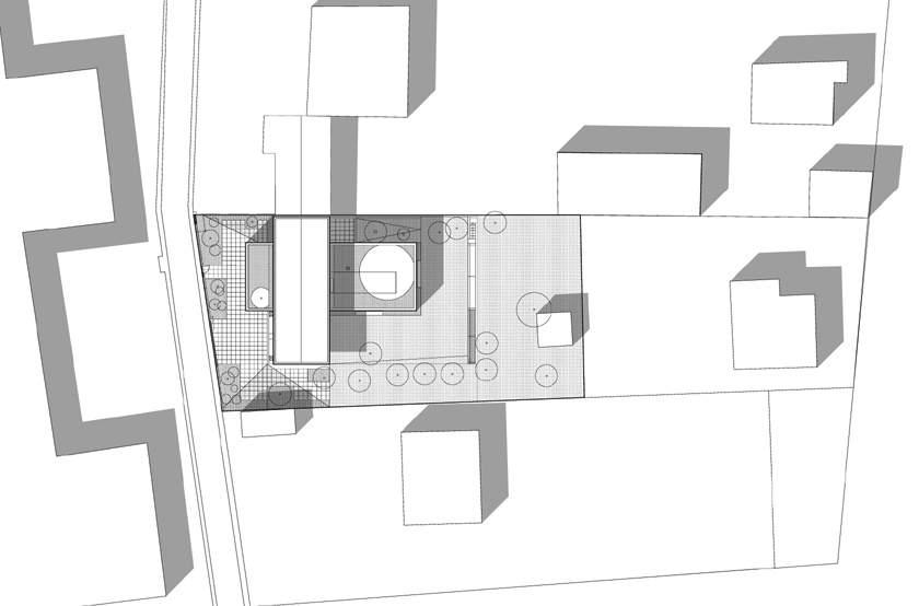 Maison R - Colboc Franzen & associés - Plan de masse