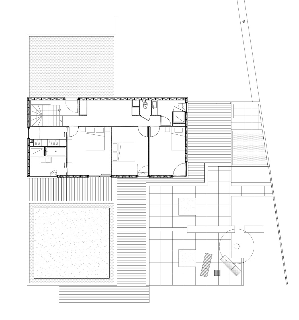 Maison contemporaine à Wasquehal - APLA architectes - Plan de l'étage