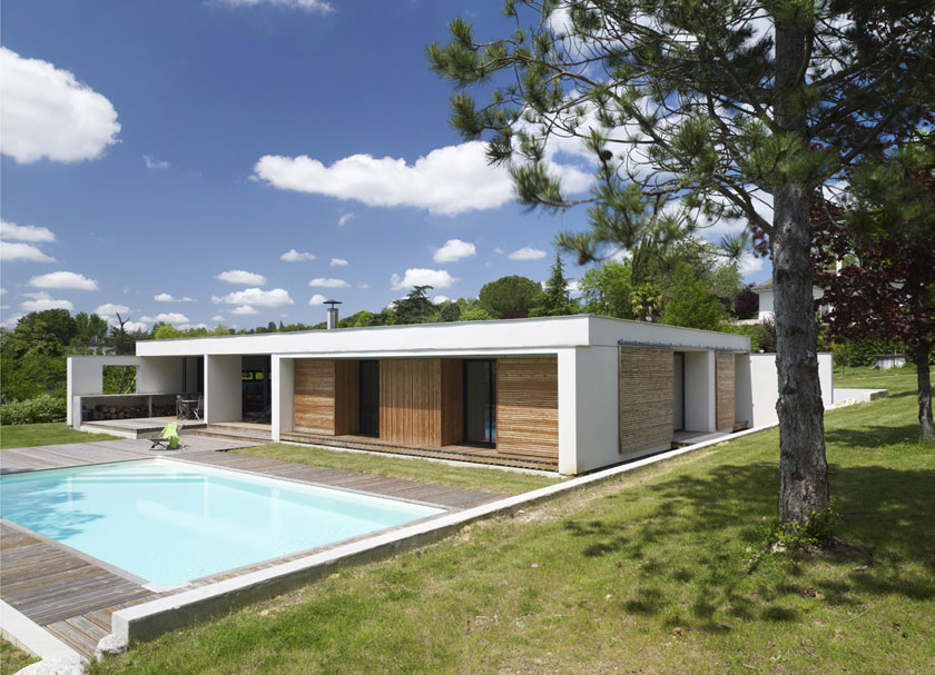 Maison C - Prax architectes - Terrasse sur la piscine