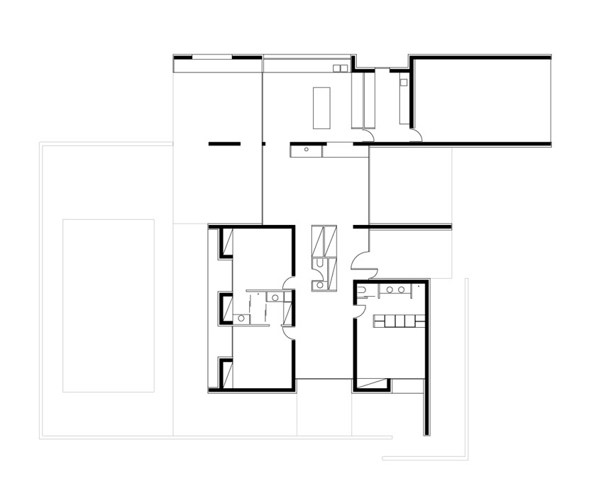 Plan de la Maison C - Prax architectes