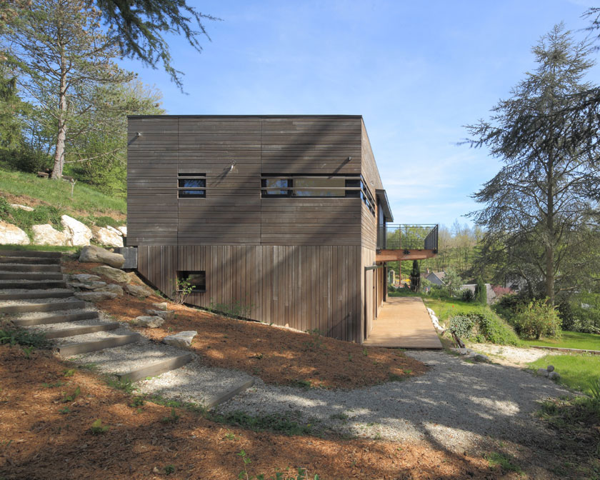 Maison MRZS de côté - AAGB Atelier d'architecture Gilles Bertrand