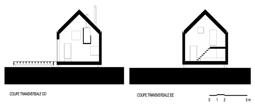 Lode architecture - Maison G - Coupes transversales
