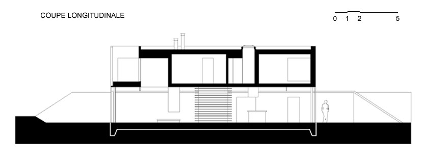 Lode architecture - Maison D - Coupe longitudinale