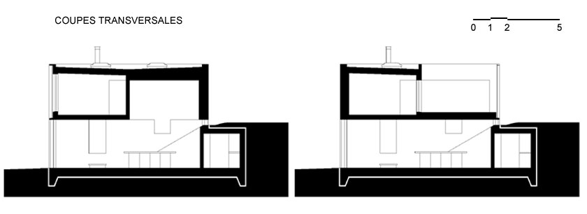 Lode architecture - Maison D - Coupes transversales