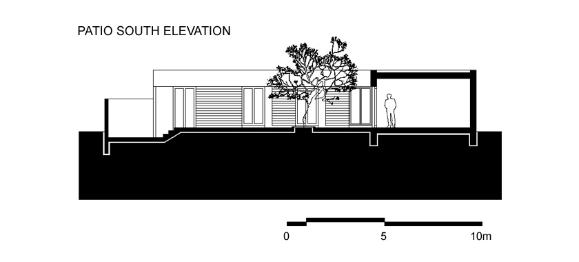 Lode architecture - MAISON C - COUPE sur le patio 1