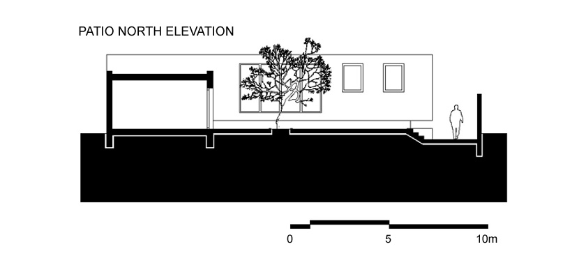 Lode architecture - MAISON C - COUPE sur le patio 2