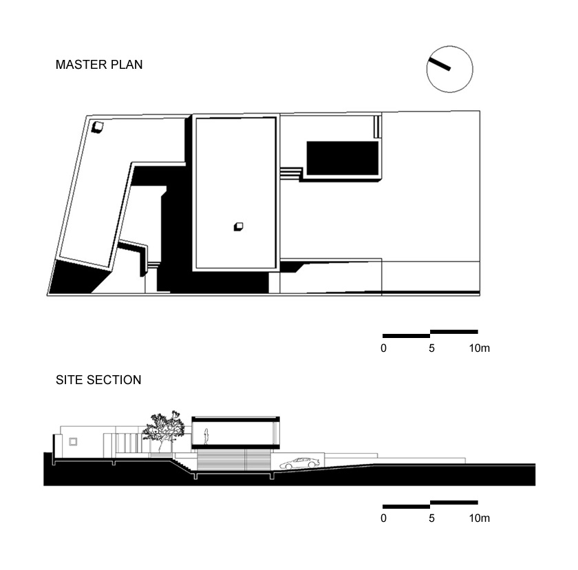 Lode architecture - MAISON C - Plan de masse - COUPE 1