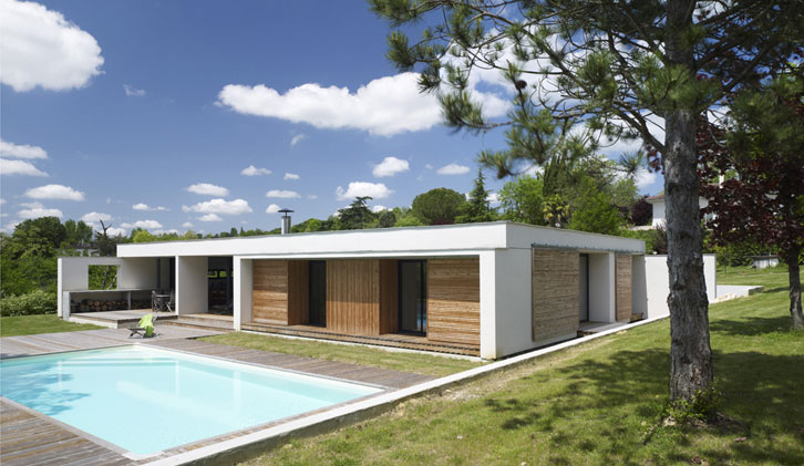 La maison C et sa piscine - Prax architectes