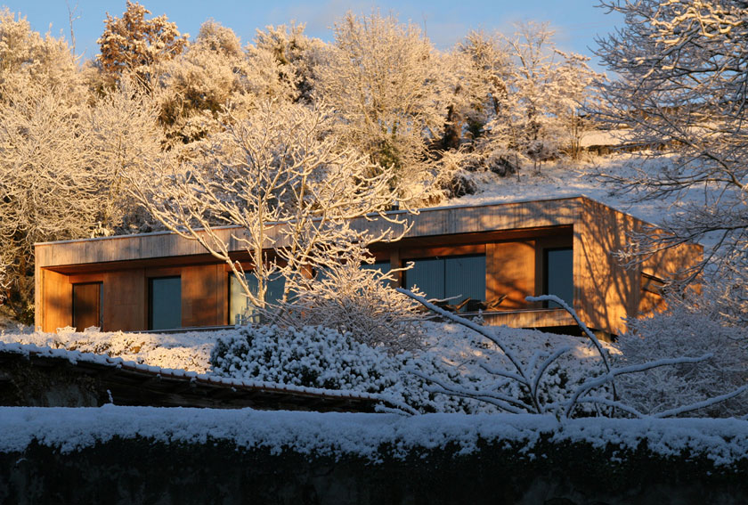 Prax architectes - Maison P3 dans la neige