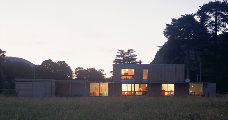 Maison P1 - Prax architectes - Façade de nuit