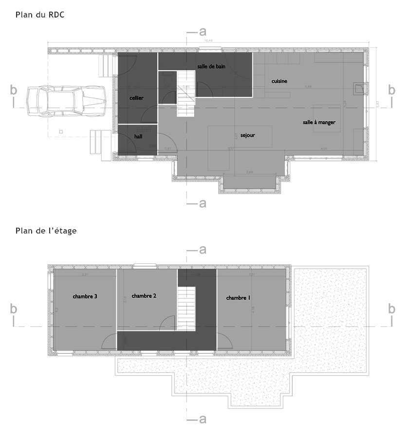 WILD architecture - PLANS de la maison sur le ruisseau