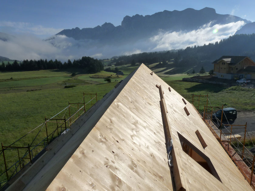 Frédéric Géraud architecte - Chalet contemporain - Faîtage face aux cimes