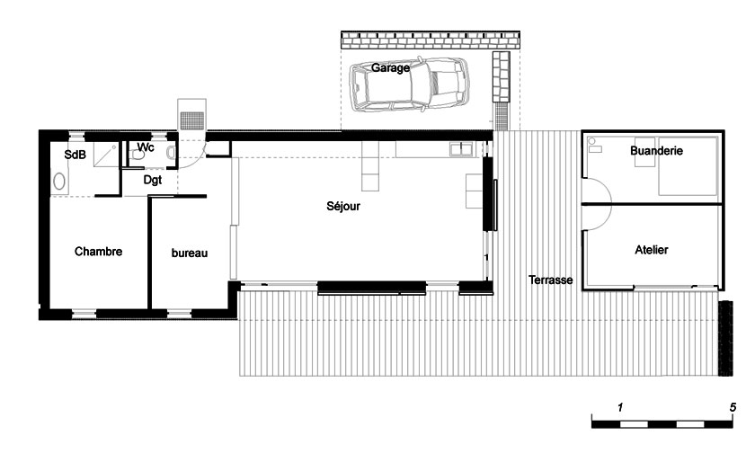 Yann-Ouvrieux architecte - Maison B - Plan