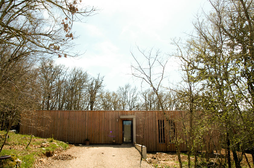 Entrée de la maison P - Yann Ouvrieux architecte