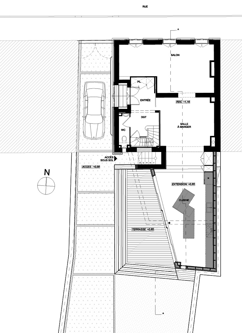 AAGB - Maison B - Plan du RDC