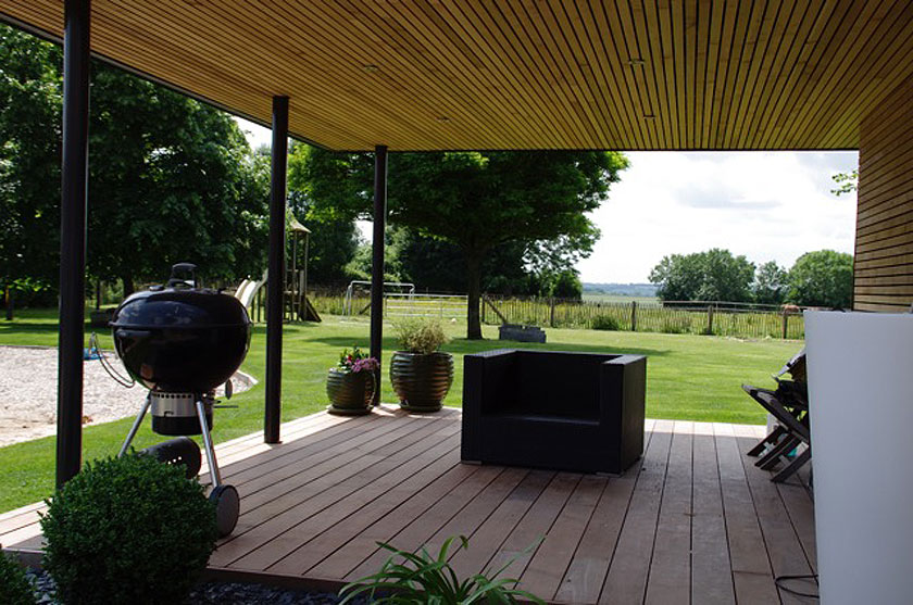 Marc Lafagne architecte - Maison à Grémévillers - Terrasse couverte